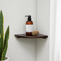 96 Pieces Wood Corner Shelves (Sunlife 7 inch – Rustic Walnut – 1PCS – Floating Wall – Round End – Wall Mounted Shelving – Speaker Display Bookshelves – Decor Accents – Bathroom)