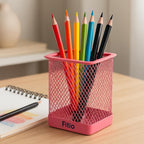 144 Pieces Sky Blue Pen Holder - Rectangle Shapeds (8x10cm Desk Organizer)