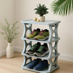 96 Pieces Multi-Layer Stackable Shoes Rack -s (4 Layer Space-Saving Shoe Shelf)