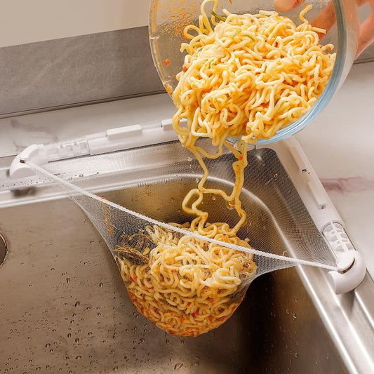 Sink Strainer Net Holder – Adjustable Design – White