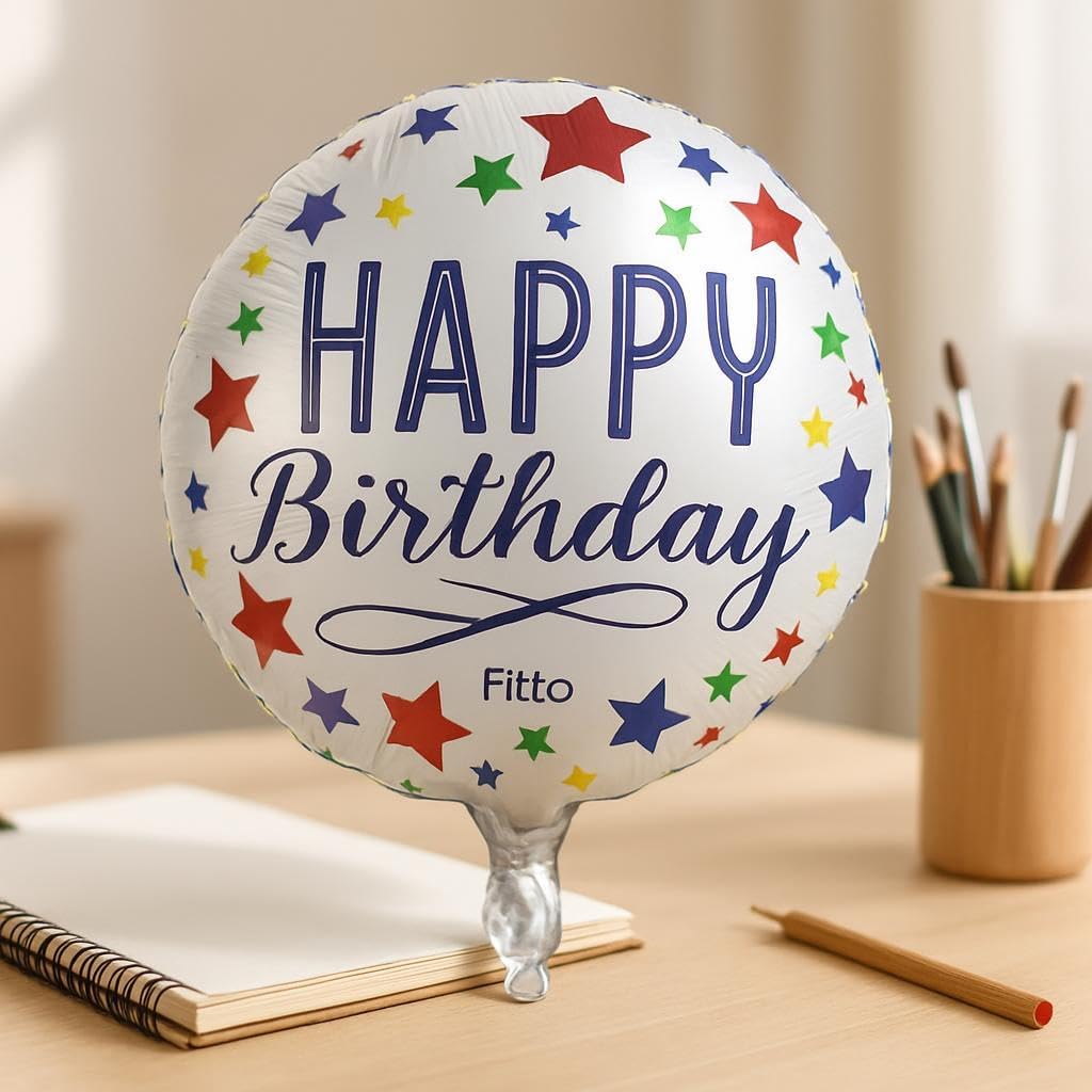 18 Happy Birthday foil balloon with Stars for birthday Celebration, Party Decoration for Home & UAE Events