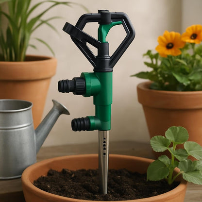 Adjustable Impulse Sprinkler with Metal Spike for Garden and Lawn Watering
