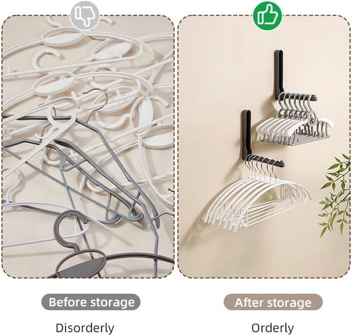 240 Pieces 90 Degree Foldable Wall-Mounted Clothes Hanger Storage Artifacts (Adhesive Type – Can hold Upto 5kg)