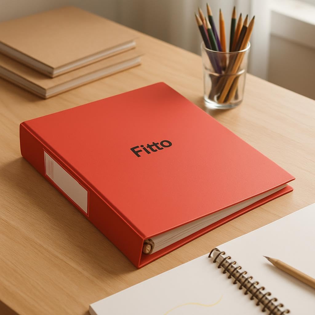 96 Pieces 4 Hole Binder Folders for A4 Sheets (34x25cm Red)