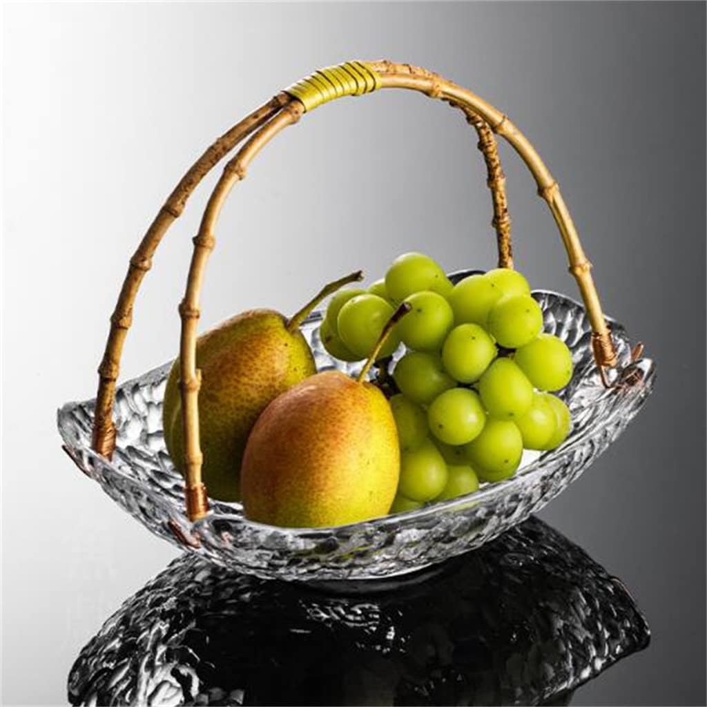72 Pieces Glass Fruit Basket Snack Dishes for Living Room - Elegant Decorative Bowl (Modern Centerpiece – Multi-Purpose Storage for Fruits – Snacks – and Home Décor - Perfect for Dining & Coffee Tables)