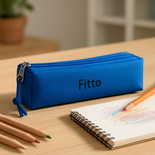 Blue Pencil Pouch 20x4x3cm - Office and School Stationery Organizer