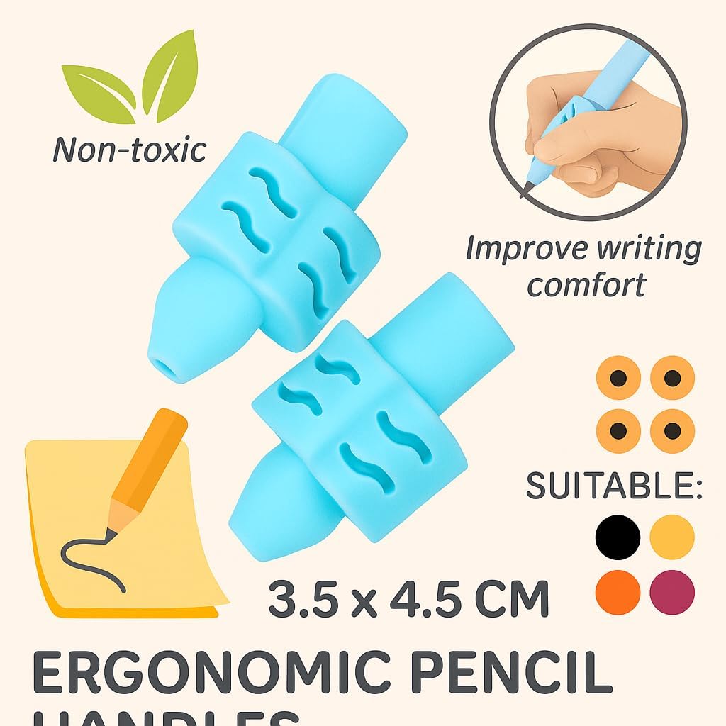 144 Pieces Assorted Colors Pencil Handles 2 Pieces (3.5x4.5cm)