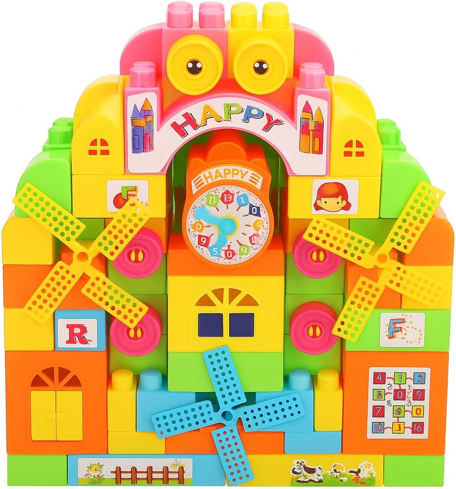 96 Pieces Building Block Game of Small Ideas (to Create Big Dreams for Kids – 78 Pieces Creative Educational Toy for STEM Learning – Imagination & Fine Motor Skills Development)