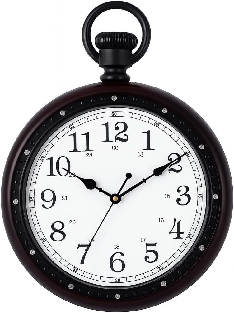 72 Pieces Elegant Hanging Model Wall Clock - Classics with Quiet Quartz Movement (Ideal for Living Room – Kitchen – or Office Decor)
