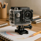 60 Pieces Sports Cam Waterproof Action Camera 1080Ps (Full HD 12MP Video Camera – 2-inch LCD – 140° Wide Angle Lens – 30M Underwater – Multi-Use Accessories)