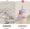120 Pieces 90 Degree Foldable Adhesive Space-Saving Clothes Hanger Storage - Hold uptos (5kgs – Rose Red & Blue - 2-Pack)