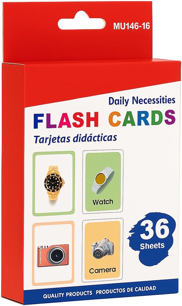Daily Necessities Flash Cards 36 Sheets - 11.7x7.8cm