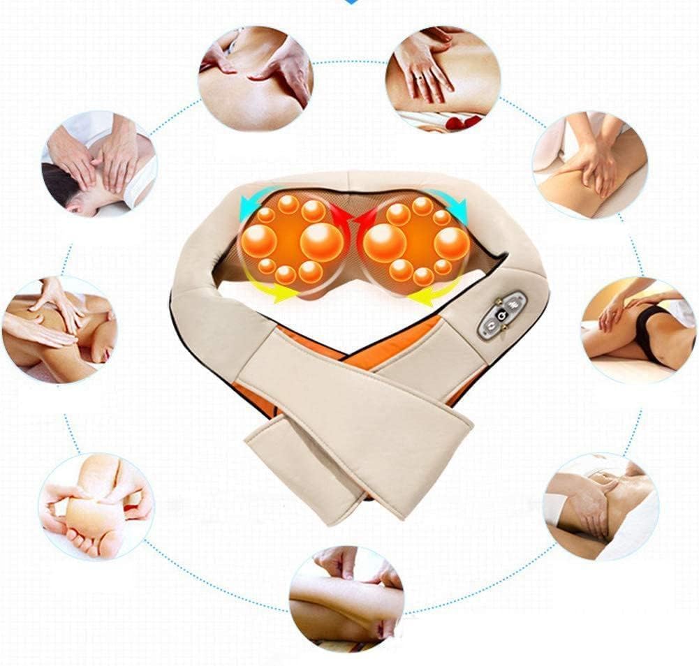 48 Pieces Electric Neck Massagers with Shiatsu 4D Rotation (Heat Function & 3 Intensities for Shoulder and Neck Pain Relief – Relaxing Fatigue at Home – Office – or Car)