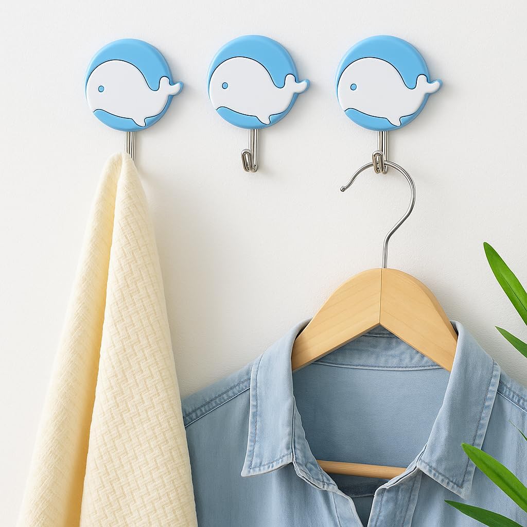 240 Pieces Durable Plastic Hooks Mix Designs (3pcs on Card for Home – Office – Garage Storage)