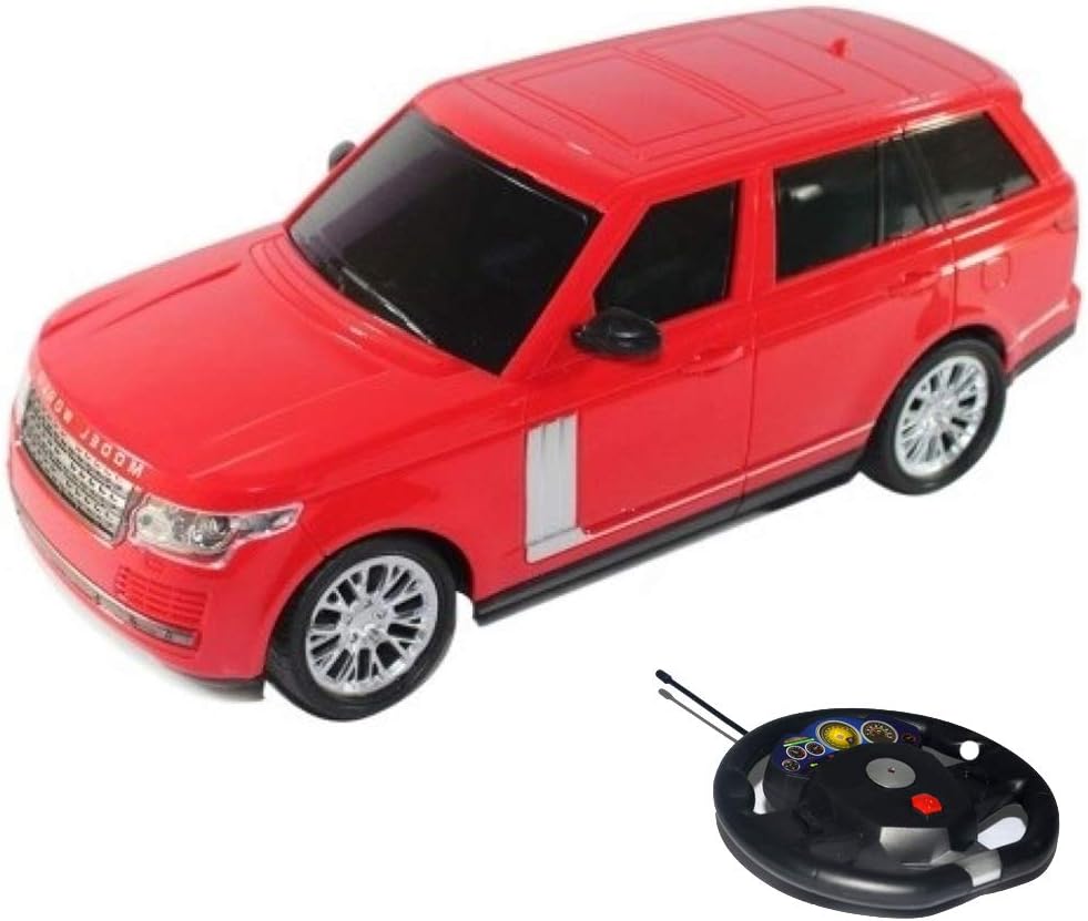 96 Pieces 1:16 Range Rover Style RC Cars (Red - Remote Control Rechargeable Toy with Steering Wheel Controller – High-Speed Racing Car for Kids and Adults – Realistic Design – 2.4GHz)