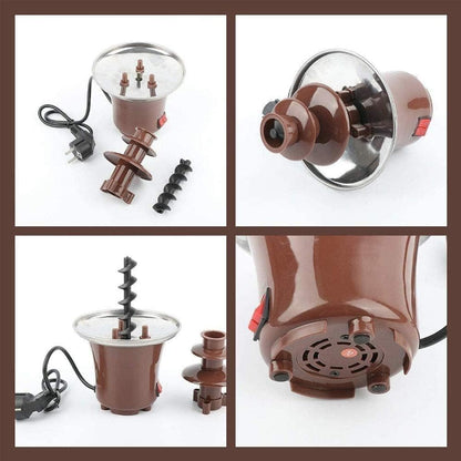 Three Layer Chocolate Fountain – Melting Machine with Heating Function, Chocolate Fondue Tempering Machine for Party & Household Use