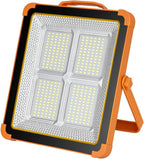 72 Pieces Rechargeable LED Works with Solar Panel (Portable Outdoor Floodlight with USB Charging & Waterproof Design – Adjustable Brightness for Camping – Emergency – Garage – and Job Site Lighting)