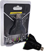 96 Pieces USB 2.0 Sound Card 3D Audio Adapters (3.5mm for PC and Laptop)