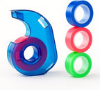 120 Pieces 5 Pieces Transparent Tapes with 1 Tape Dispenser (Assorted Colors)