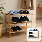 72 Pieces Wooden Shoe Racks (3 Layer – Natural Wood Color – 74x26x48.5cm)