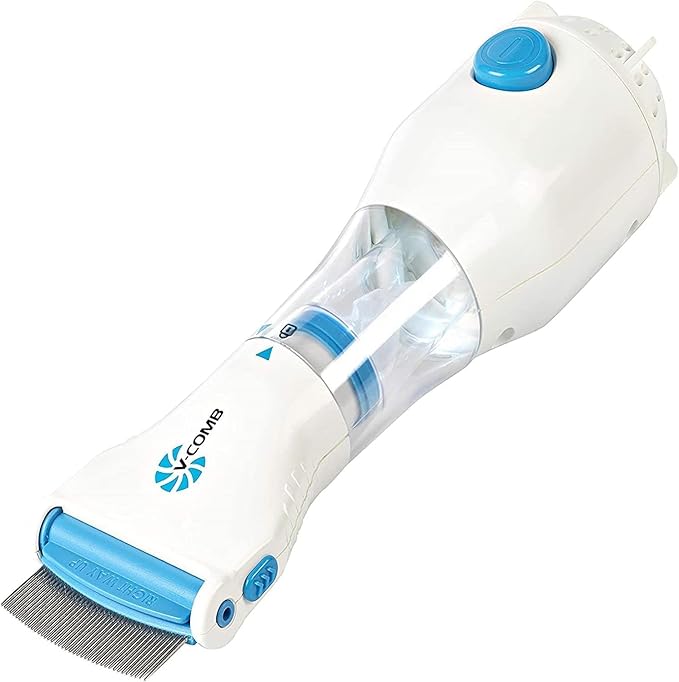 FITTO Electric Head Lice Comb - Allergy & Chemical-Free Lice Removal, Removes Lice & Eggs Safely