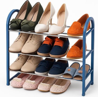 3-Tier Shoe Rack – Adjustable Storage Organizer for Closet, Entryway, Dorm, and More – Stores Up to 16 Pairs of Sneakers