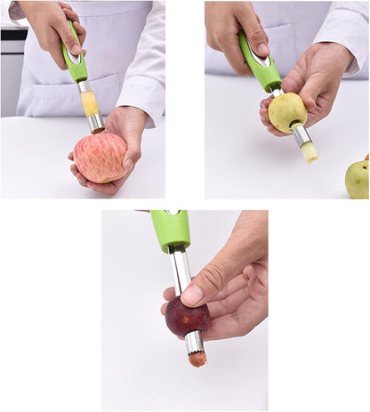 Corer and Pitter Set - Professional Fruit Coring Tool and Cherry Pitter, Easy to Use Kitchen Gadget for Apples, Pears, Cherries, and More