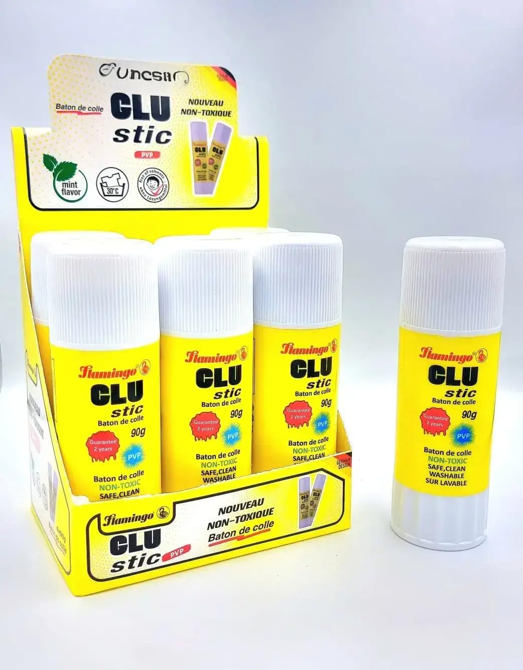 FITTO GLU Stick - Non-Toxic, Washable, Quick-Dry Glue for Crafting, School & Office Supplies - Strong Bond on Paper, Cardboard, Fabric - Ideal for Kids & Adults, Mess-Free and Easy to Use