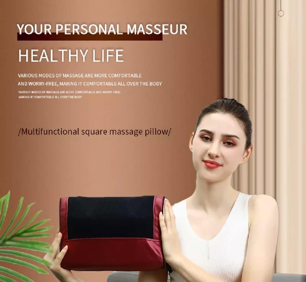 Electric Shiatsu Infrared Heating Massage Pillow with 3 Modes – Deep Tissue Neck, Shoulder, Back Pain Relief, Adjustable Heat & Smart Timer