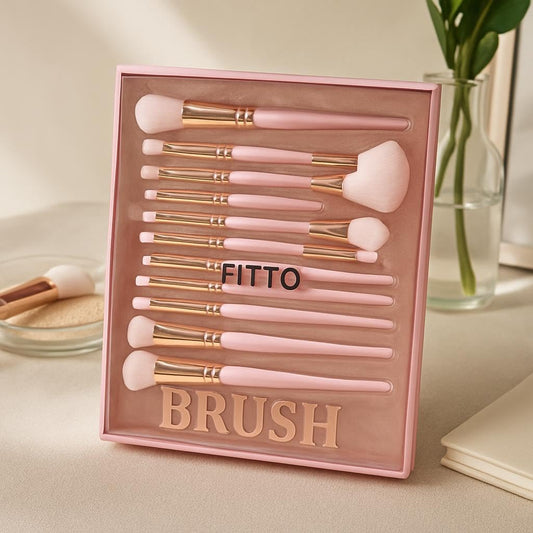 11pcs Cosmetic Brushes Set - Assorted Color Makeup Brush Collection