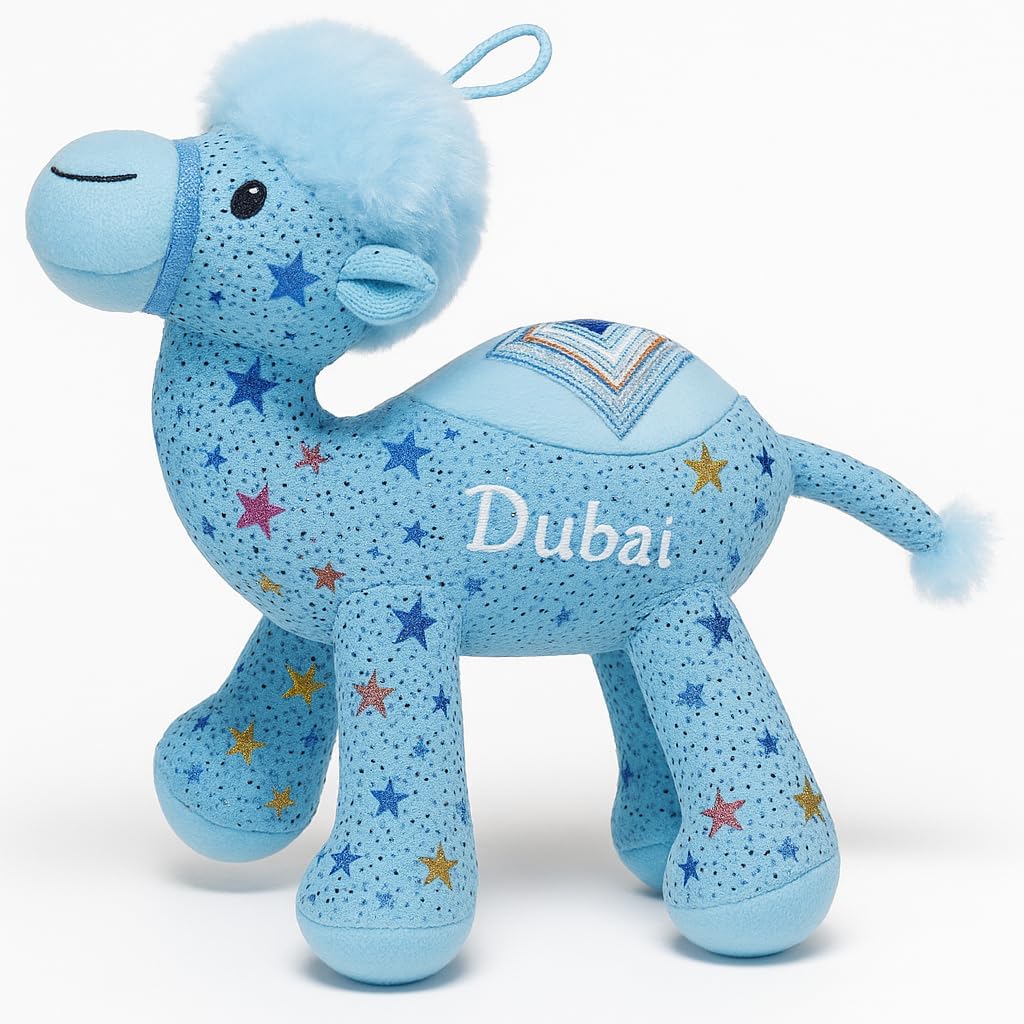 96 Pieces Stuffed Plush Toys (Soft and Cuddly Camel Teddy for Kids – Babies – Durable Cotton Design – Ideal for Playtime – Room Décor – and Collectible Plush Toy Gift (16cm - Blue))