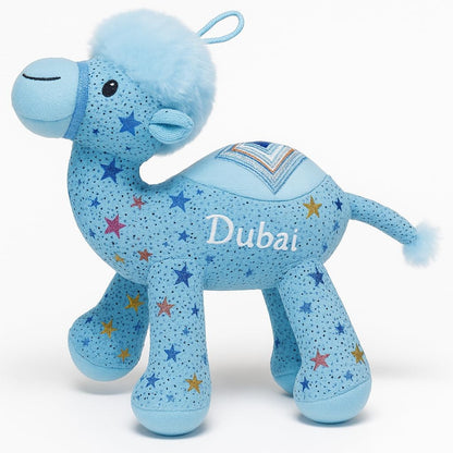 Stuffed Plush Toy – Soft and Cuddly Camel Teddy for Kids, Babies, Durable Cotton Design, Ideal for Playtime, Room Décor, and Collectible Plush Toy Gift (16cm - Blue)
