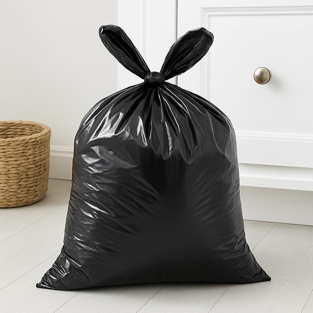 96 Pieces 10-Packs (67-Gallon Tear-Resistant Garbage Bags – 105x125cm Extra-Large Biodegradable Trash Bags with Anti-Bacterial Enviro Guard for Hygienic Waste Disposal – Eco-Friendly & Puncture-Resistant)