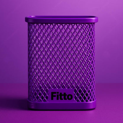 Purple Rectangle Pen Holder 8x10cm for Office, Home & School