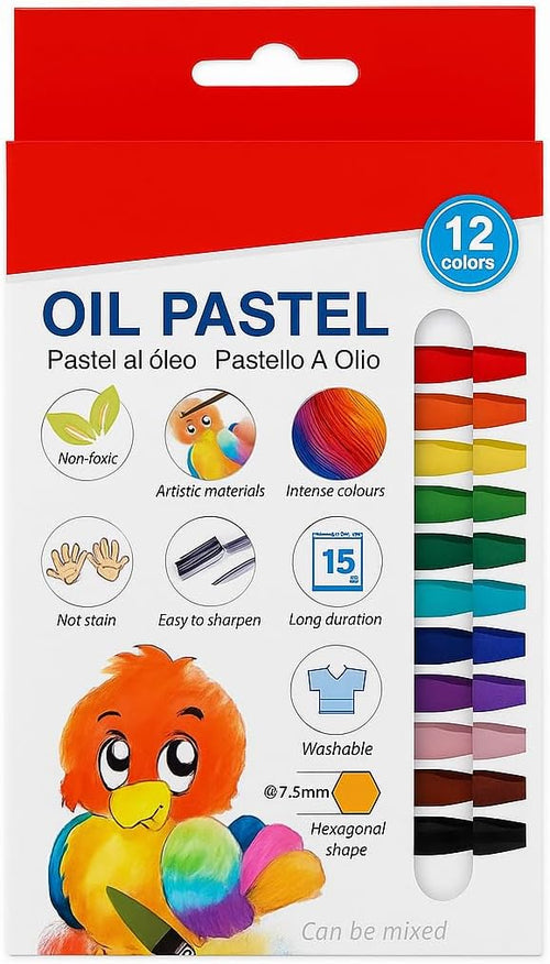 120 Pieces 12 Pieces Oil Pastel Set -s (7.3cm – 12 Vibrant Colors)
