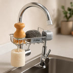 96 Pieces Metal Chrome Finish Kitchen Faucet Sponge Holders (Stainless Steel)