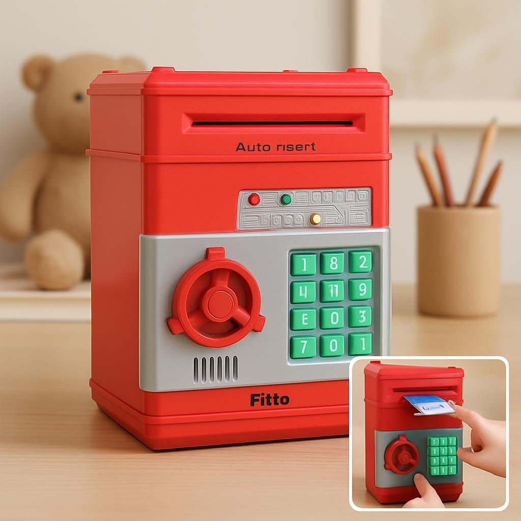 72 Pieces Electronic Real Money Coin Password Protected ATM Machine Saving Boxes (Assorted Colors)