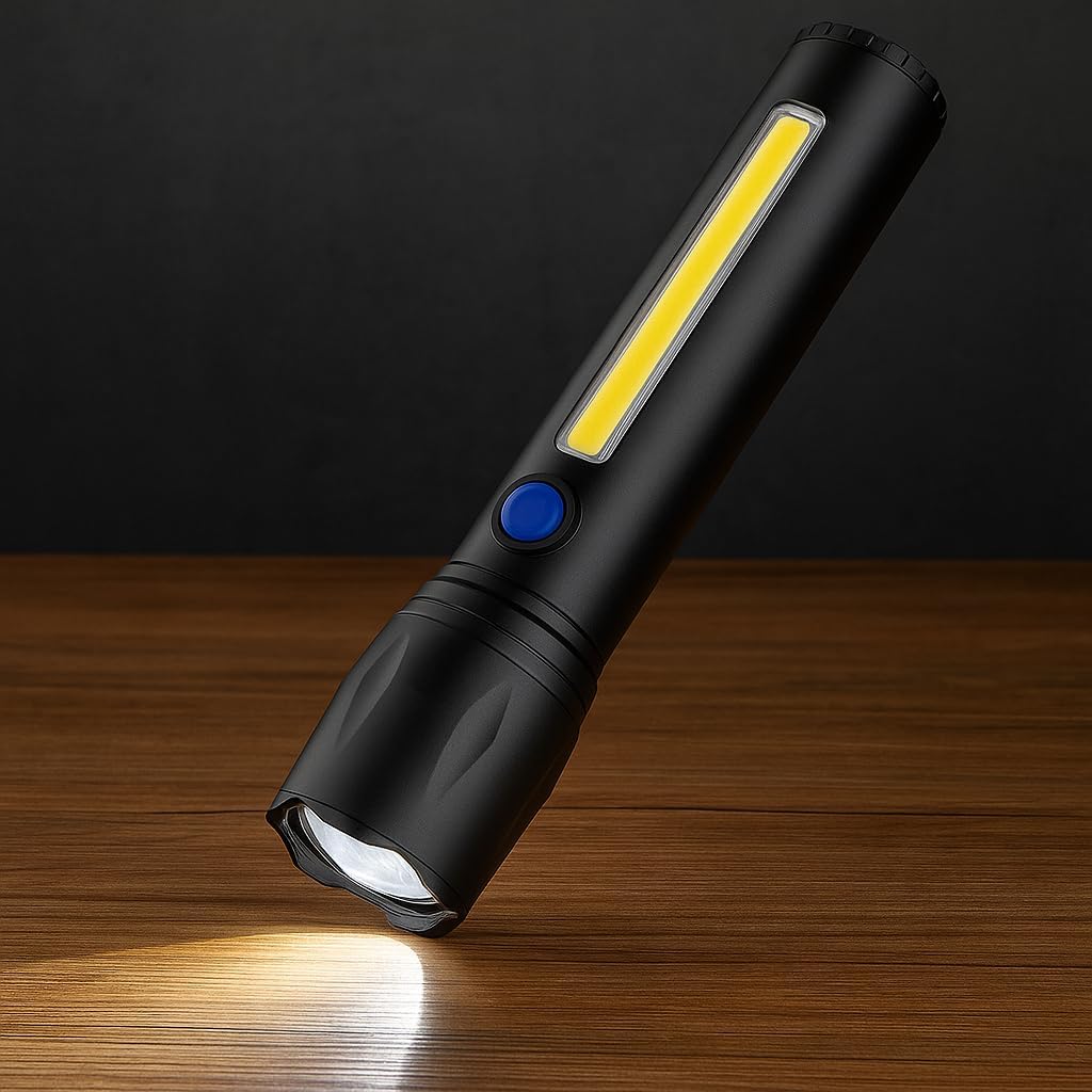 USB Rechargable Power Style LED Flashlight 2000 Lumens Telescopic Zooming Waterproof Torch