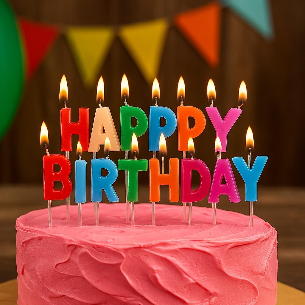 120 Pieces Happy Birthday Rainbow Candles for Cake Decoration (Party Supplies – Birthday Cake Picks)