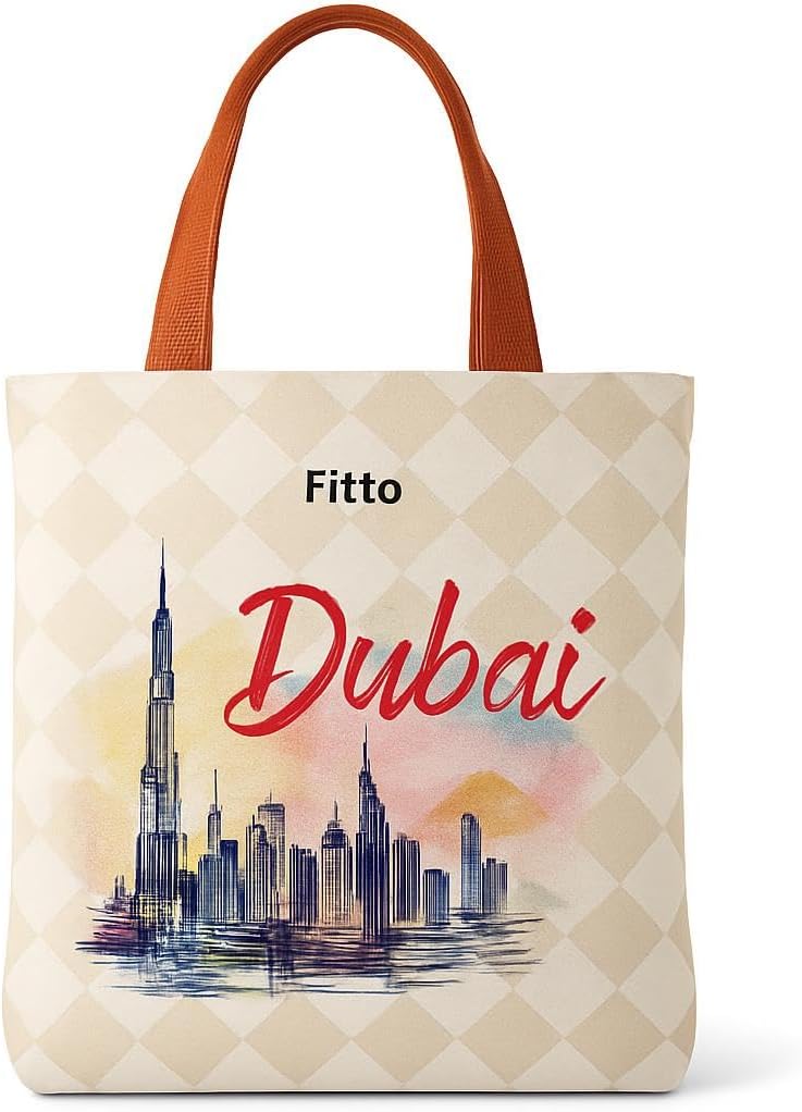 96 Pieces Eco-Friendly Dubai Gold Canvas Tote Bags with Durable Handles