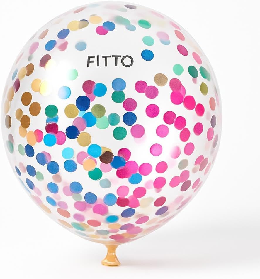 20-Inch Transparent Inflatable Balloon with 10g Glitter per Card