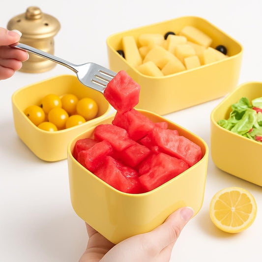 Picnic Food Storage Box – 1000ML Capacity – Yellow – 4 Pack