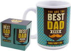 96 Pieces White and Green Ceramic Mug - You Are the Best Dad Ever - Father's Day Gifts (Coffee Cup – Dad Mug)