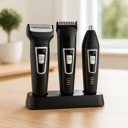 3 in1 Rechargeable Hair Clipper, With Shaver & Nose Trimmer