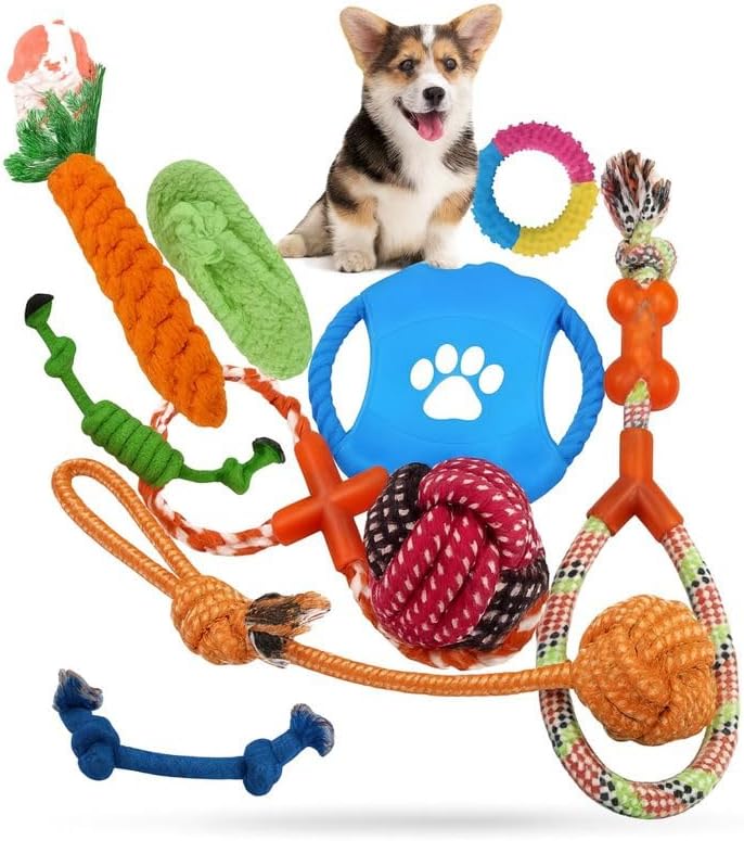 96 Pieces Dog Rope Toy Sets (Assorted Colors for Dogs pack of 10)