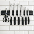 96 Pieces 15 Inch Magnetic Knife Holder Set of 2s (Black Powerful Magnetic Knife Strip for Wall Mount – Space-Saving Magnetic Knife Rack with Screws for Kitchen Tools Utensils)