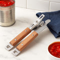96 Pieces Stainless Steel Manual Can Openers with Acacia Wooden Handle (Durable and Stylish Design for Effortless Opening)