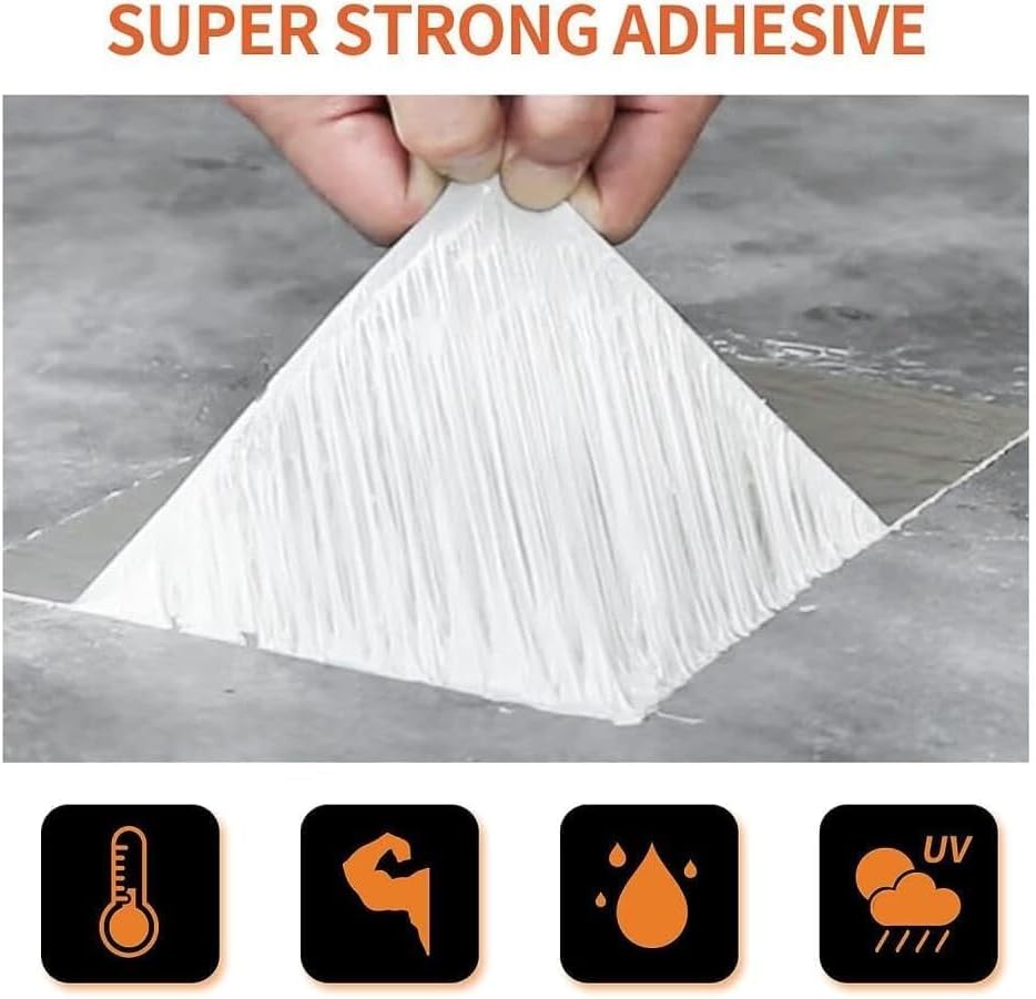 120 Pieces Aluminum Foil Butyl Tapes (5cm x 5m – Super Waterproof Tape for Roof Leaks – Surface Cracks – Window Seals – Boat Sealing – and Pipe Ruptures)