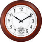 60 Pieces Classic Round Wall Clock withs (2-Inch Wood Finish Frame | Elegant Timepiece for Home and Office | Large Easy-to-Read Dial | Silent Non-Ticking Movement | Perfect for Living Room – Kitchen – Bedroom)