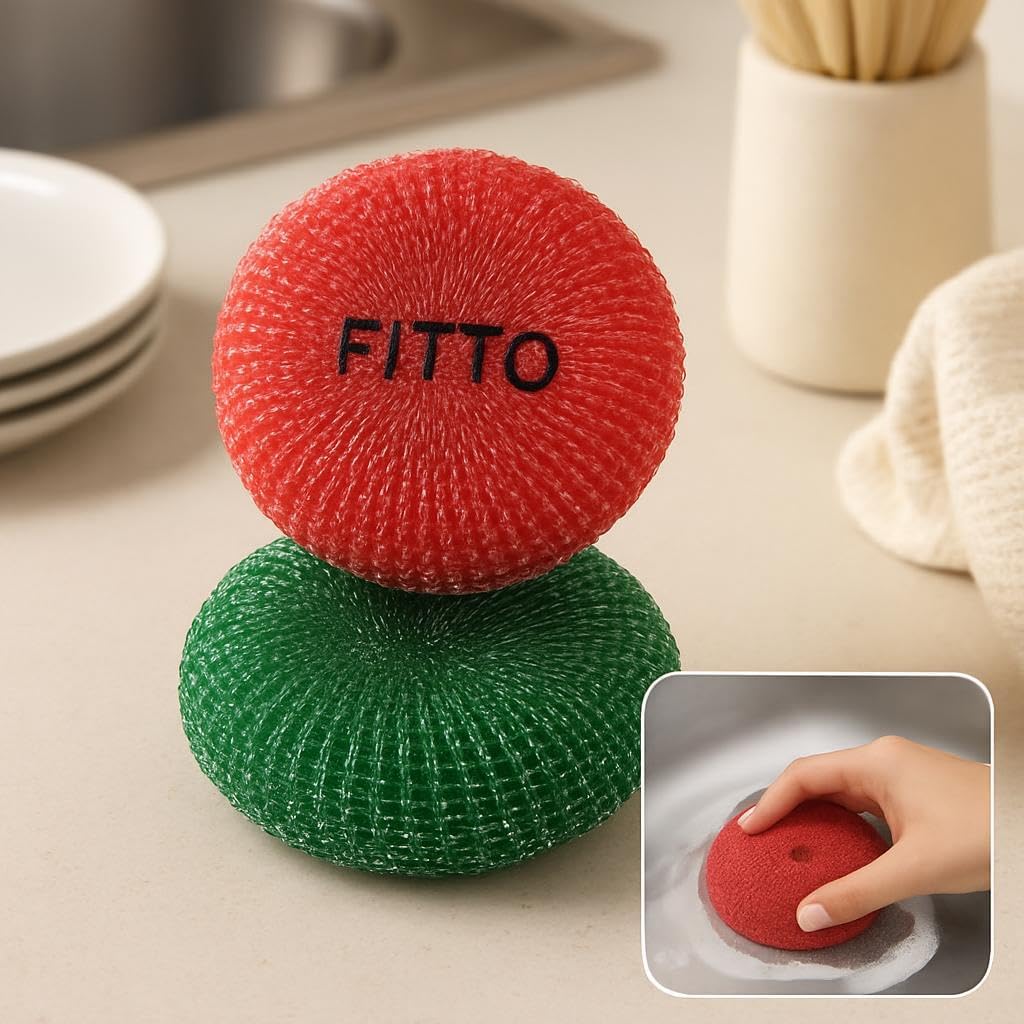 144 Pieces Nylon Scrubber Brushes (Assorted Colors – Pack of 2 for Effective Cleaning)